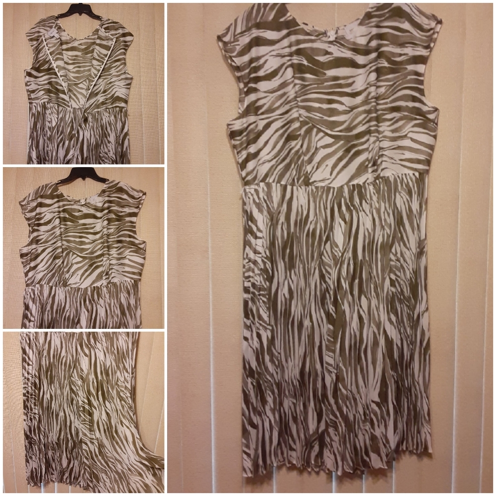 Nine West Zebra Print XXL Midi Dress